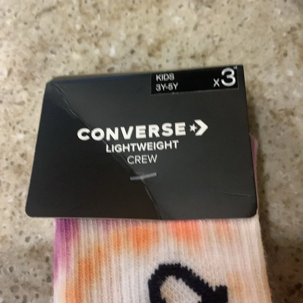 NWT Converse Tie-Dye Socks Size 3Y-5Y